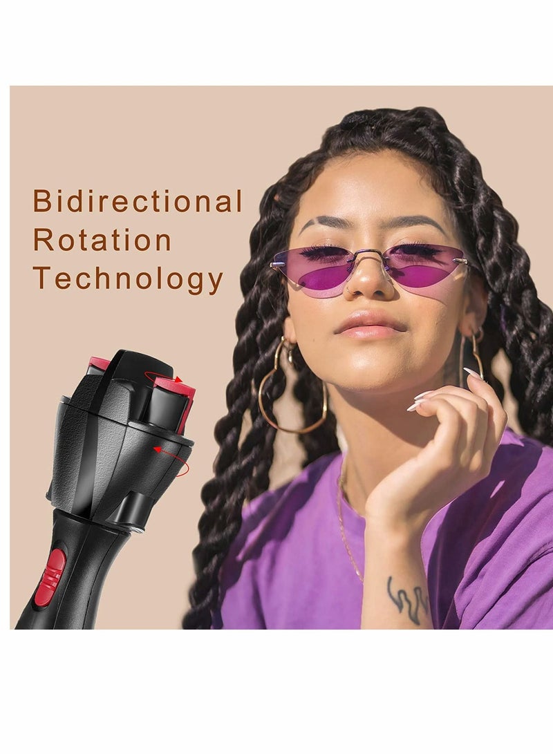 NIBEMINENT Automatic Hair Braider Set, Electronic Braiding Tool Machine, Braid Maker Twister DIY Tool, with Rat Tail Comb and Crocodile Clips, for Tangling Styling 7 Pieces - Image 2