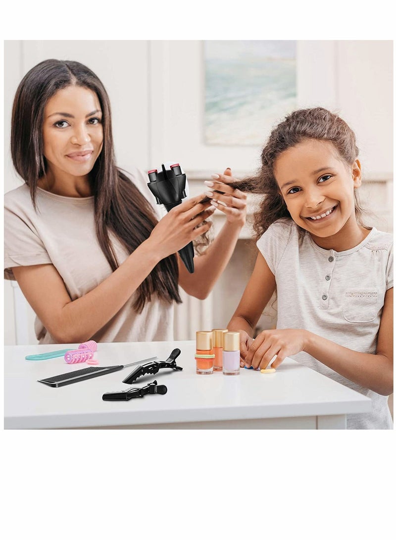 NIBEMINENT Automatic Hair Braider Set, Electronic Braiding Tool Machine, Braid Maker Twister DIY Tool, with Rat Tail Comb and Crocodile Clips, for Tangling Styling 7 Pieces - Image 3