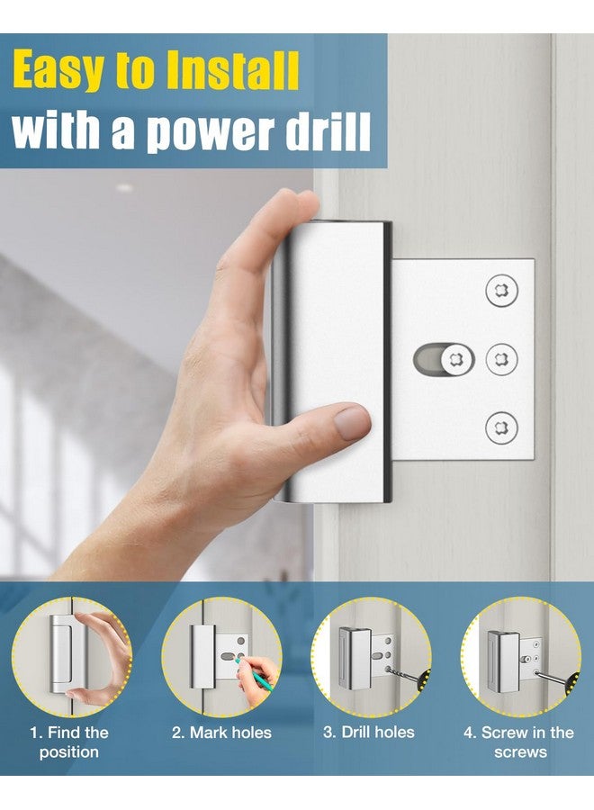 HIGHEVER Home Security Door Lock Child Proof Door Reinforcement Lock for Kids Safety Withstand 800lbs Metal Door Lock Security Front Child Safety Door Latch Lock Top High Security Door Locks for Interior Lock  - Image 5