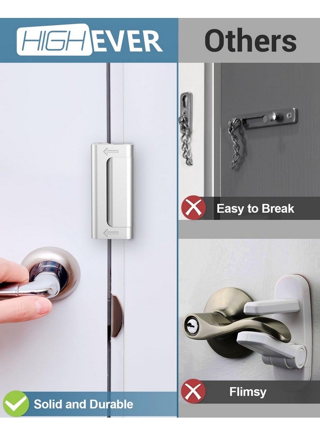 HIGHEVER Home Security Door Lock Child Proof Door Reinforcement Lock for Kids Safety Withstand 800lbs Metal Door Lock Security Front Child Safety Door Latch Lock Top High Security Door Locks for Interior Lock  - Image 4