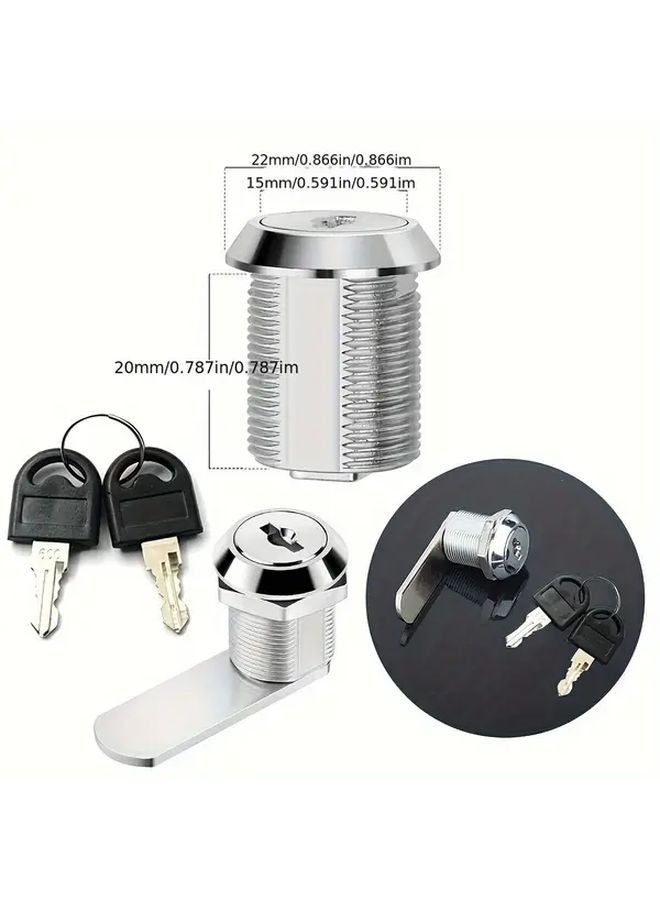 16MM Cylinder Lock With 2 Keys For Cabinet Mailbox Drawer Cupboard Locker - Image 4