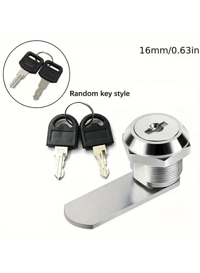 16MM Cylinder Lock With 2 Keys For Cabinet Mailbox Drawer Cupboard Locker - Image 1