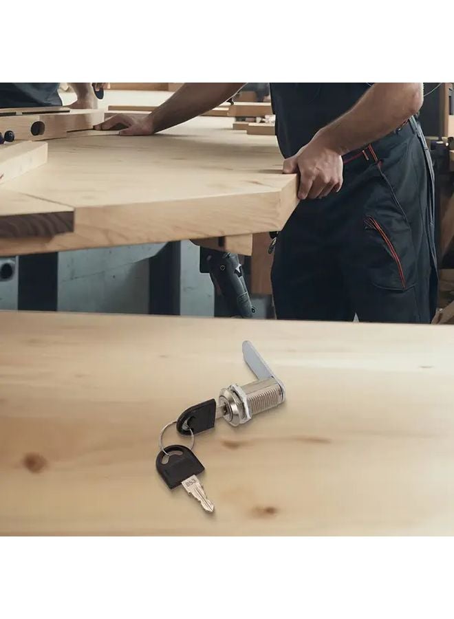 16MM Cylinder Lock With 2 Keys For Cabinet Mailbox Drawer Cupboard Locker - Image 3