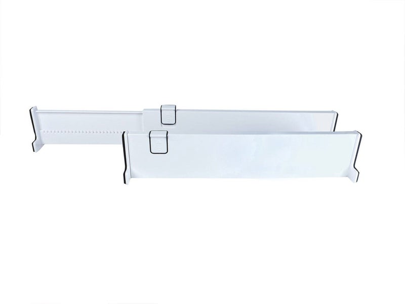 ONTRIP divider 2 Pack Expandable Dresser Drawer Organizers AntiScratch Foam Edges Adjustable Drawer Organization Separators for Kitchen Bedroom Bathroom or Office Drawer 2 Divider - Image 4