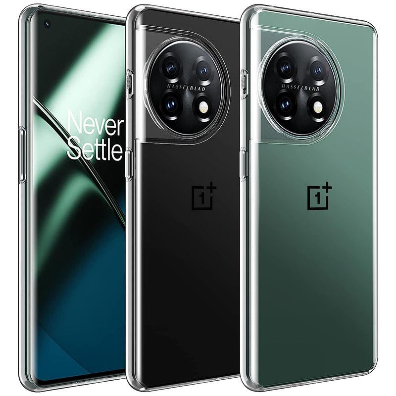 Nishtech غطاء خلفي شفاف هجين ناعم رفيع مضاد للغبار مع حماية الكاميرا لهاتف OnePlus 11R 5G متميز - Image 1