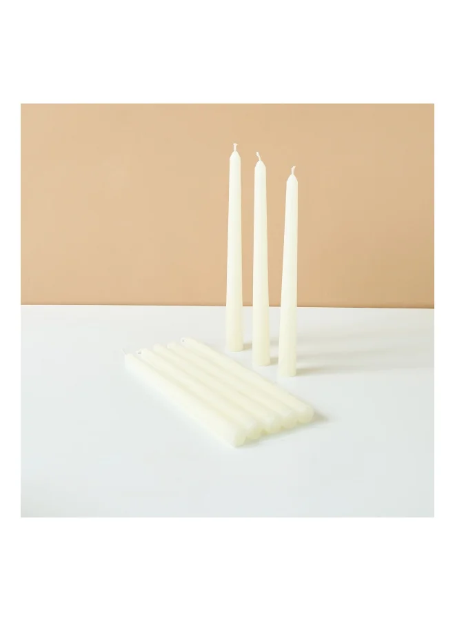 Lifestyle Unscented Taper Candle - Set of 8