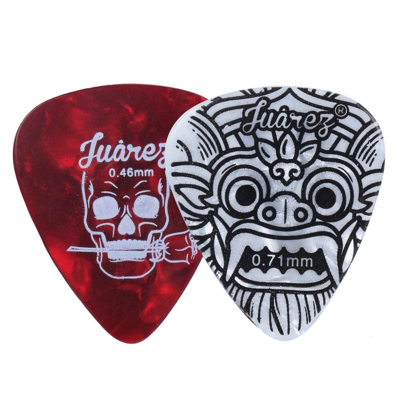 Juarez Juârez One-Handed Trigger Capo Combo with Extra Light Copper Wound Acoustic Guitar Strings (0.010–0.048, 7 Strings), Bright Tone, Includes 2 Picks – For All Acoustic Guitars - Image 5