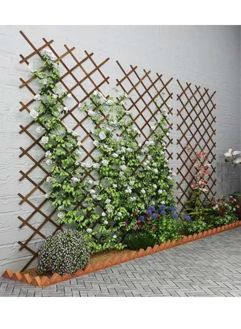 Generic 𝐅𝐅𝐃 Expandable Wooden Garden Fence - Adjustable and Portable Privacy Screen for Indoor & Outdoor Use, Durable Expanding Wooden Trellis for Climbing Plants, Patio, Yard, and Decorative Garden Barrier  - Image 3