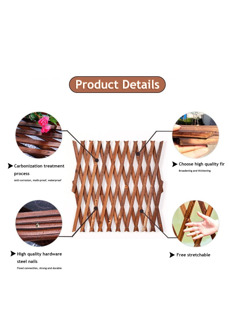 Generic 𝐅𝐅𝐃 Expandable Wooden Garden Fence - Adjustable and Portable Privacy Screen for Indoor & Outdoor Use, Durable Expanding Wooden Trellis for Climbing Plants, Patio, Yard, and Decorative Garden Barrier  - Image 5