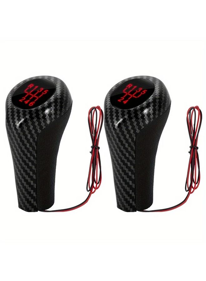 5 Speed Shift Knob ABS Carbon Fiber Plating Shifter Lever Fit Most Manual Cars Truck - Image 4
