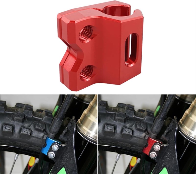 Wivplex Front Brake Line Holder Hose Clamp - Red - Image 2