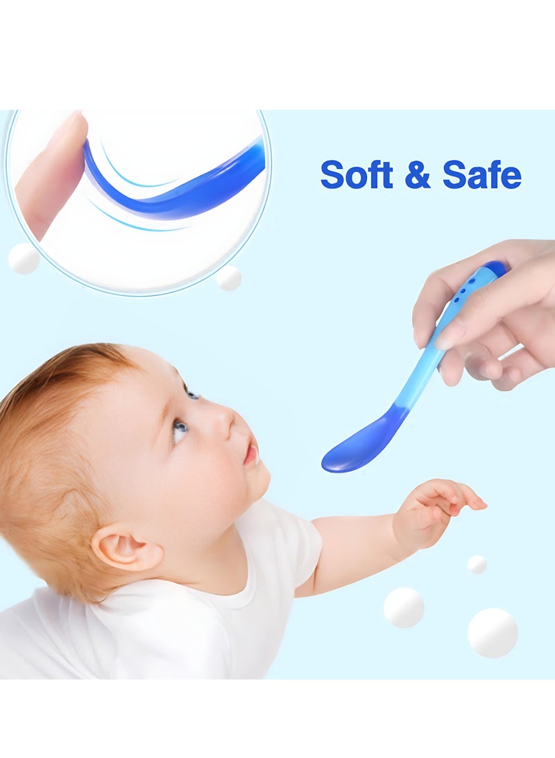 ALMiHomi Heat Sensitive Baby Spoon and Fork Set – Temperature Sensing Baby Feeding Utensils for Infant Weaning – Soft Tip, BPA-Free, No Odor – Red Color Tableware for Toddlers, Newborns, and Kids - Image 5