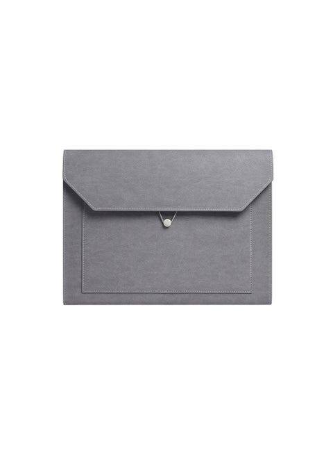 PU Leather A4 File Folder, Document Holder, 2 Pockets Portfolio Envelope Folder Case, with Elastic String 3/4 Inch Expansion, File Organizer Filing Envelope Portfolio Case for Office Stationery