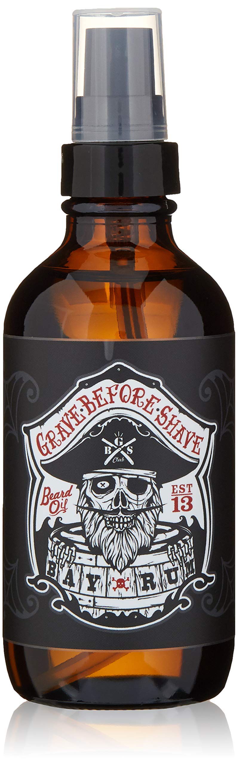 Grave Before Shave Beard Oil Bay Rum Scent 4 Oz Bottle