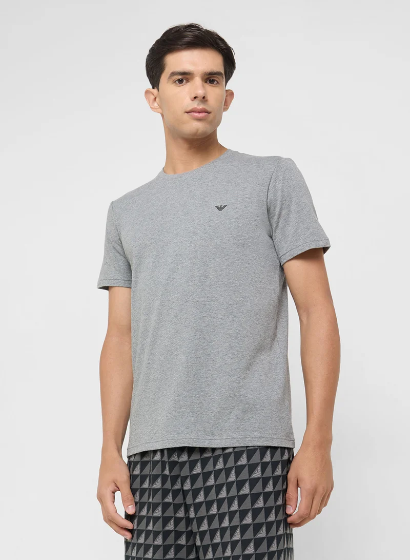 امبوريو ارماني 2 Pack Of Logo Crew Neck T-Shirt