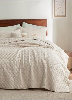 Bedsure Bedsure King Size Quilt Set - Lightweight Summer Quilt King - Beige Bedspreads King Size - Bedding Coverlets for All Seasons (Includes 1 Quilt, 2 Shams)  - Image 1