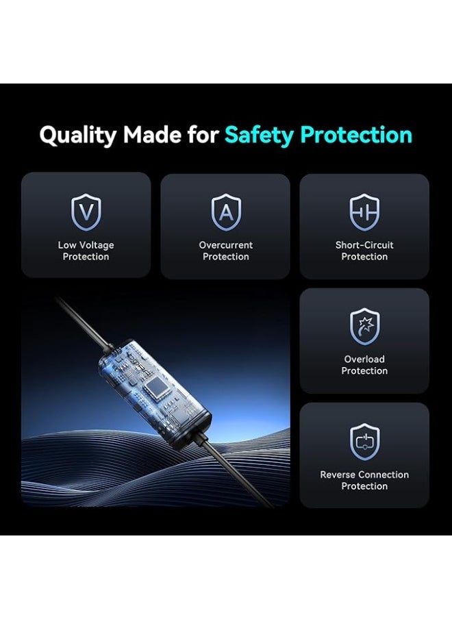 دي دي باي مجموعة DDPAI Dash Camera Hardwire متوافقة مع Z50 Pro و Z60 و Z60 Pro ، مجموعة Hardwire لمراقبة وقوف السيارات على مدار 24 ساعة ، كابل USB من النوع C 10 أقدام ، 12 فولت / 2 أمبير إلى 5 فولت / 3 أمبير  - Image 3