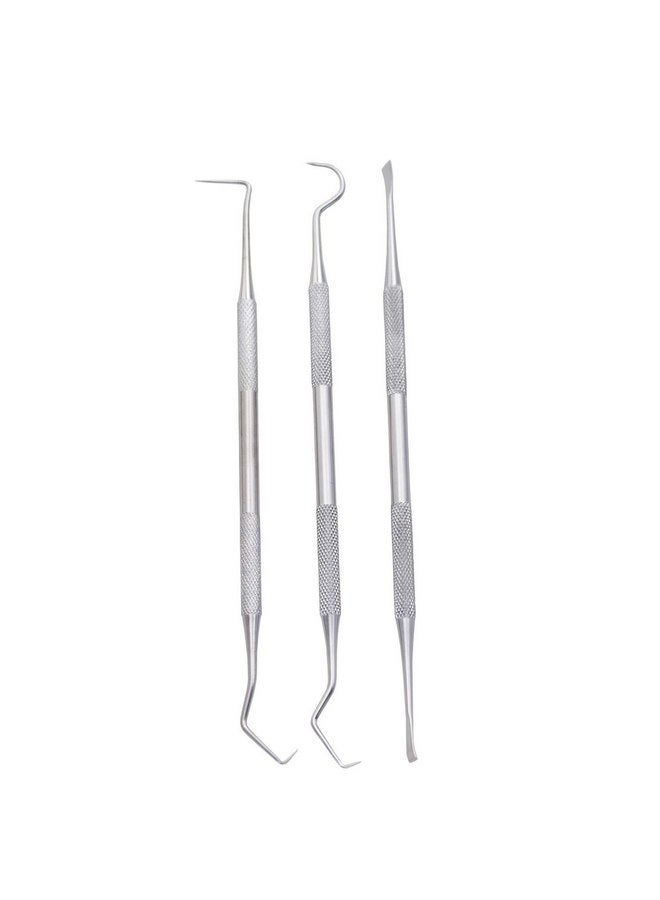 Yutoner Professional Dental Tools, Dog Dental Tooth Scaler and Scraper Stainless Steel Tartar Remover- 3, 4, 6 Pack Stainless Steel Teeth Cleaning Tools for Dogs, Cats (3 Pack) - Image 1