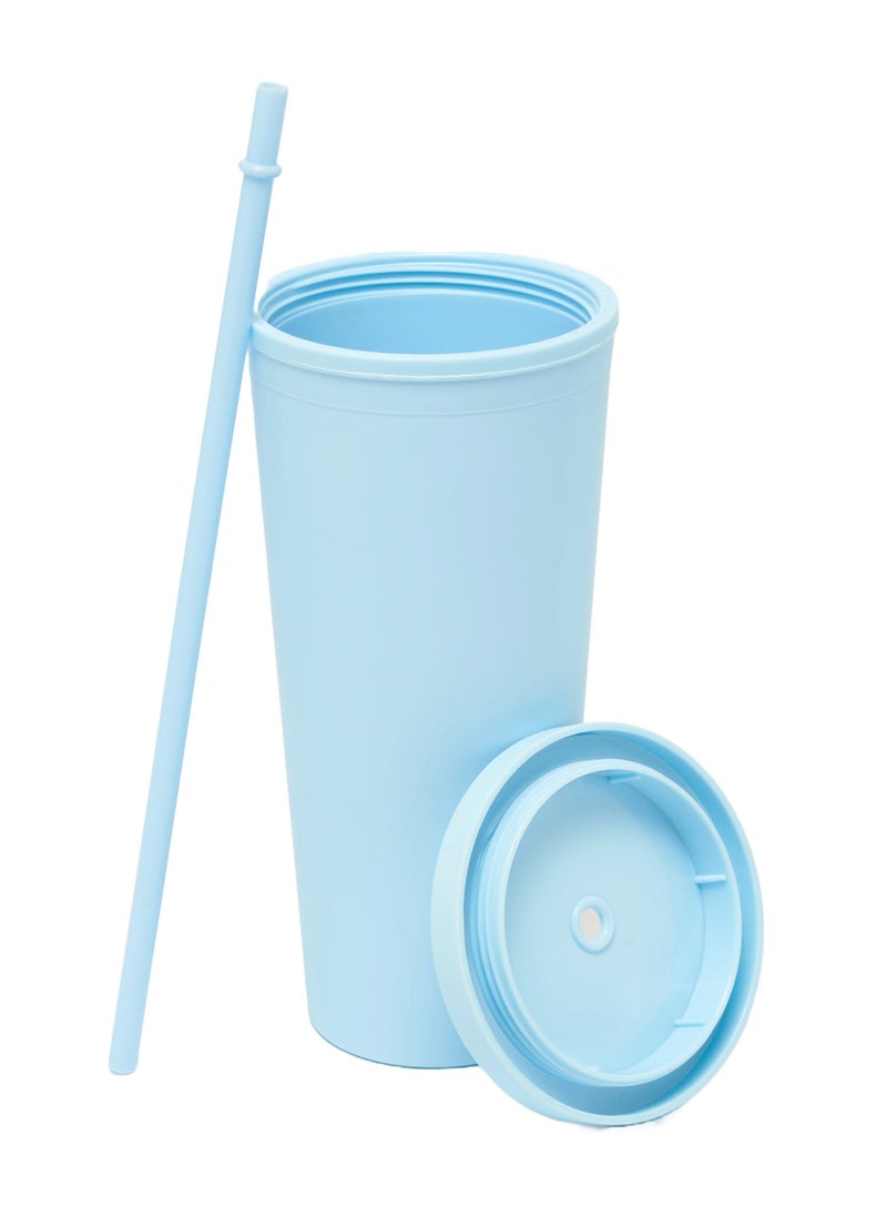Prickly Pear Blue Sippy 24 Oz Plastic Water Bottle  - Image 2