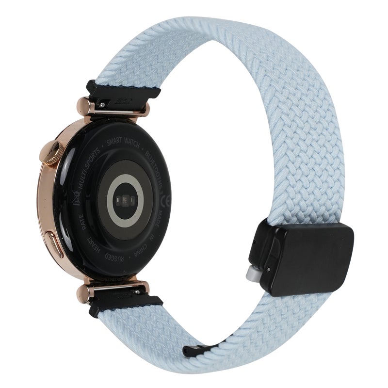 S-TOP For Garmin Forerunner 265 Music 22mm Magnetic Buckle Braided Watch Band(Blue) - Image 2