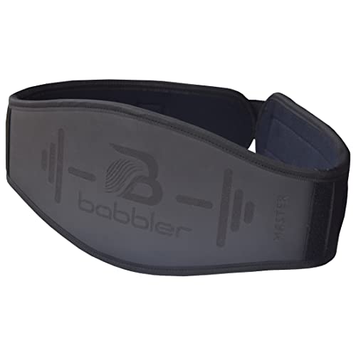 BABBLER Weight Lifting Belt, Master 4" Large Flat Light Weight Foam Padded Belt with Velcro Fastener Export Quality, Adjustable Lumbar Support Belt - Image 1
