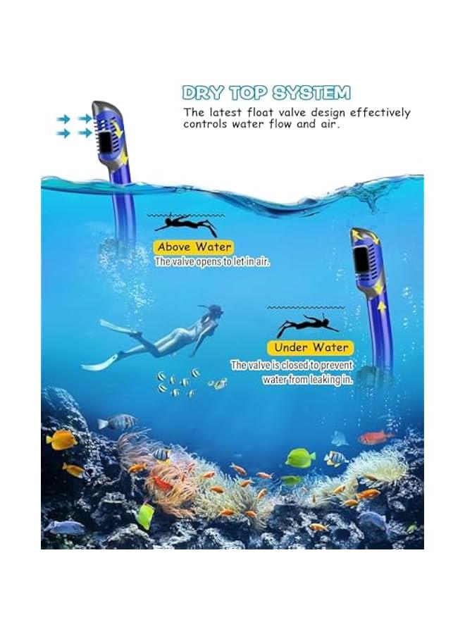 HOOKOR Dry Snorkel Set, Panoramic Wide View Snorkel Mask, Anti-Fog Tempered Glass Diving Mask, Free Breathing& Easy Adjustable Strap Scuba Mask, Professional Snorkeling Gear for Adults - Image 4