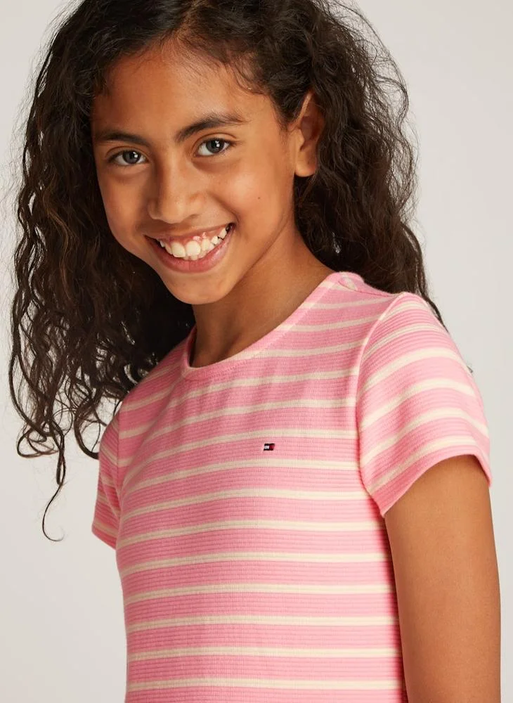 TOMMY HILFIGER Kids Ottoman Skater Stripe Mini Dress