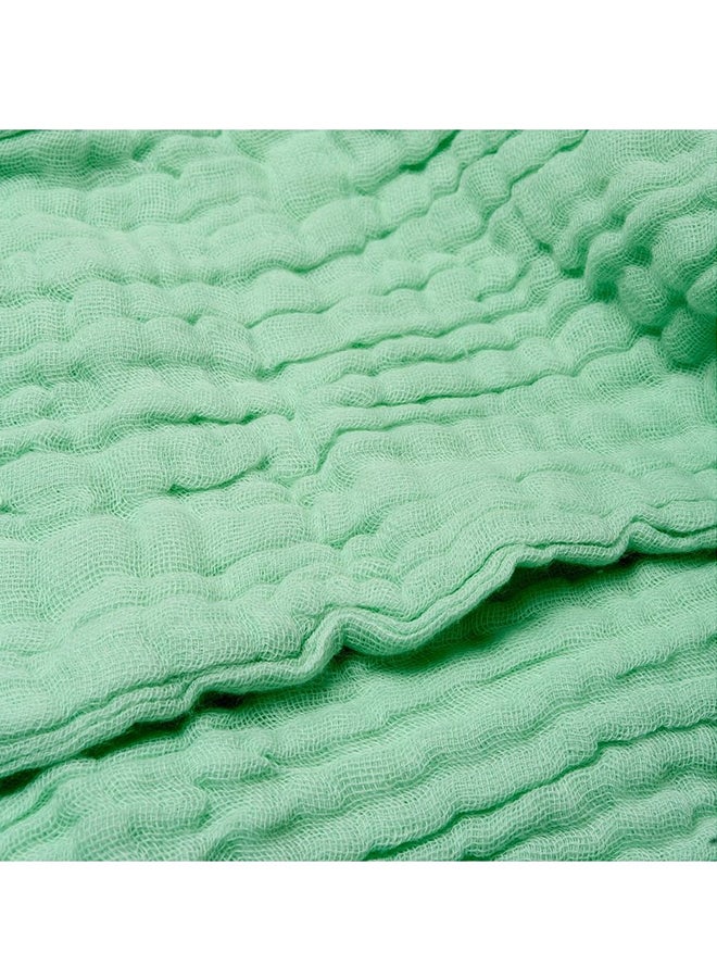 انفي بيبي مجموعة من  فوطة استحمام عضوية من الموسلين - أخضر وأبيض  سم - Image 3