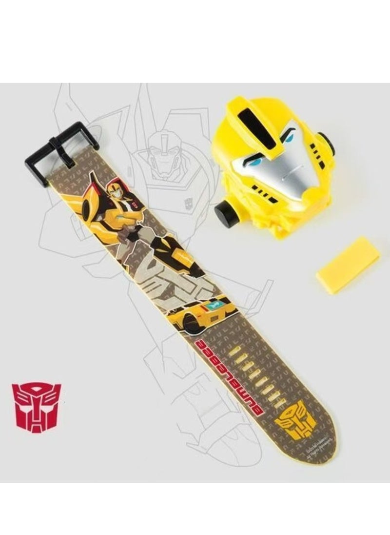 null - Kids Watch with Transformers 24 Projection Patterns Cartoons Kids Digital Wrist Watch Toys with Adjustable Strap Projector Watch-Bumblebee - Image 1