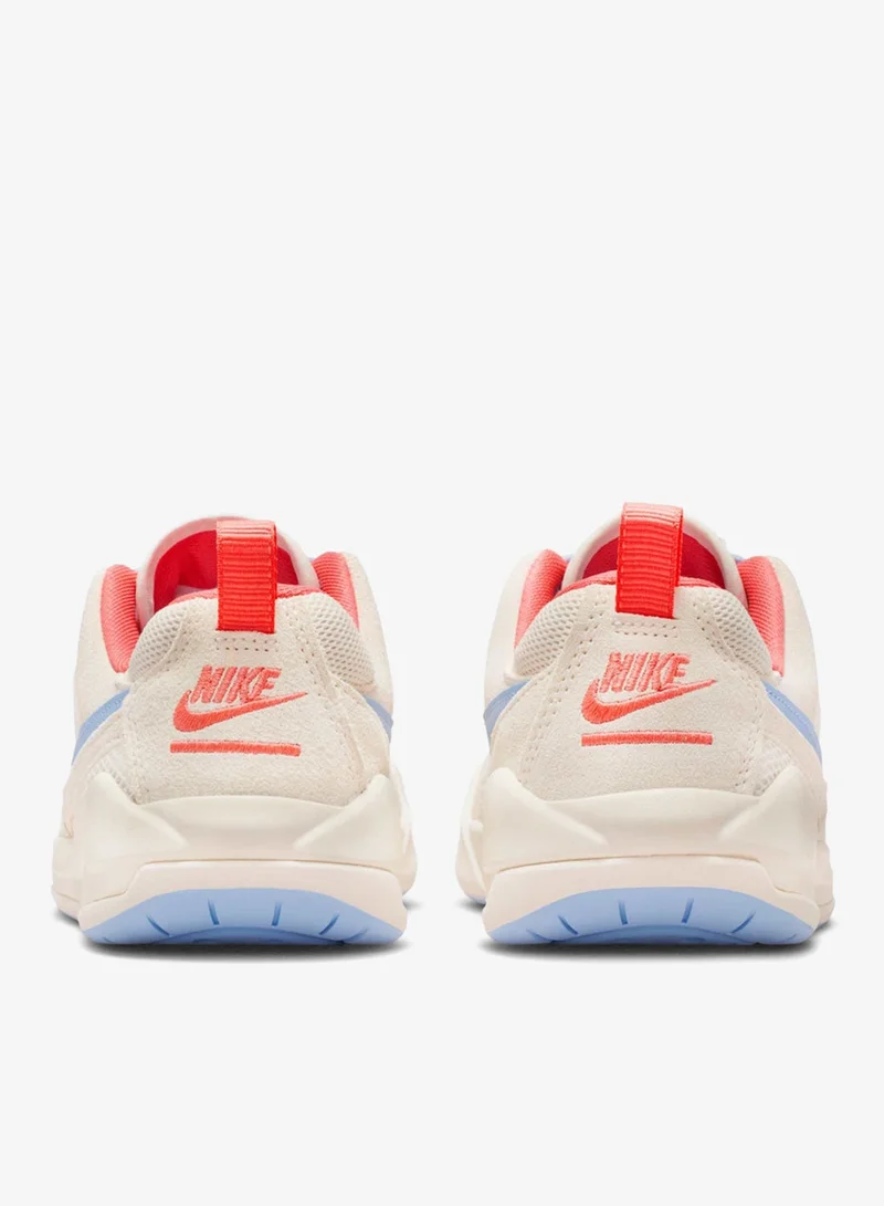 Jordan Pale Ivory / Sky Blue / Coral Paneled Lace-Up Sneaker  | Best Price UAE