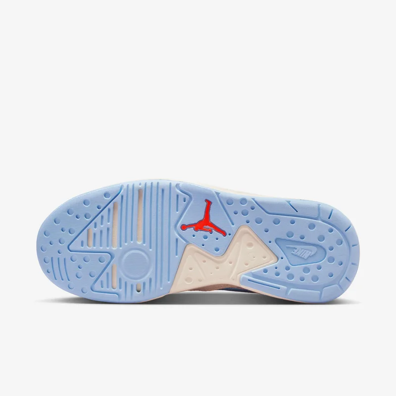 Jordan Pale Ivory / Sky Blue / Coral Paneled Lace-Up Sneaker  | Best Price UAE