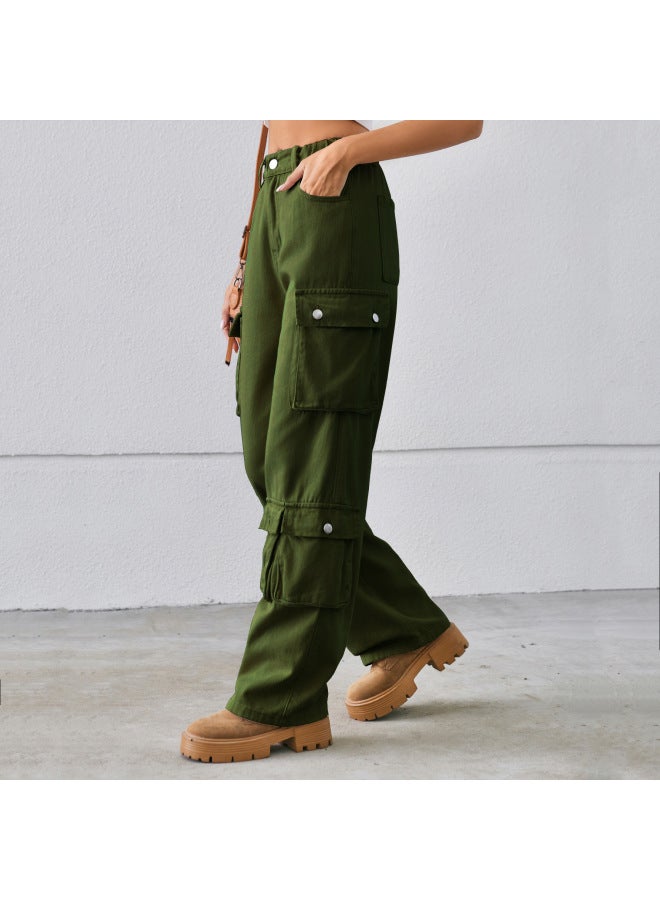 Washed Multi-Pocket Denim Overalls – Casual Style
