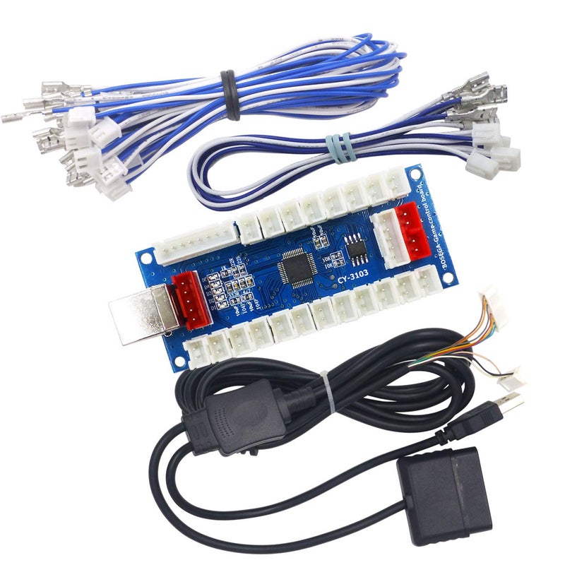 SJ@JX SJJX Arcade Controller Zero Delay Encoder PCB Board Arcade DIY Kit Joystick Button 5V Power for PC Raspberry Pi Android PS2 PS3 - Image 2