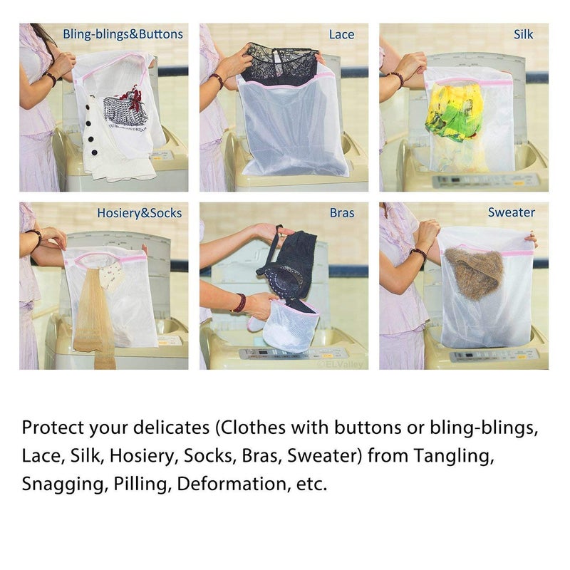 STEFLON STEFLON Mesh Laundry Bags Cloth Lingerie Saver Mesh Net Wash Bag Pouch Basket Laundry Bra Socks Underwear Washing Lingerie Bag Size 30 x 40 cm 40 x 50 cm 50 x 60 cm Set of 32024  - Image 5