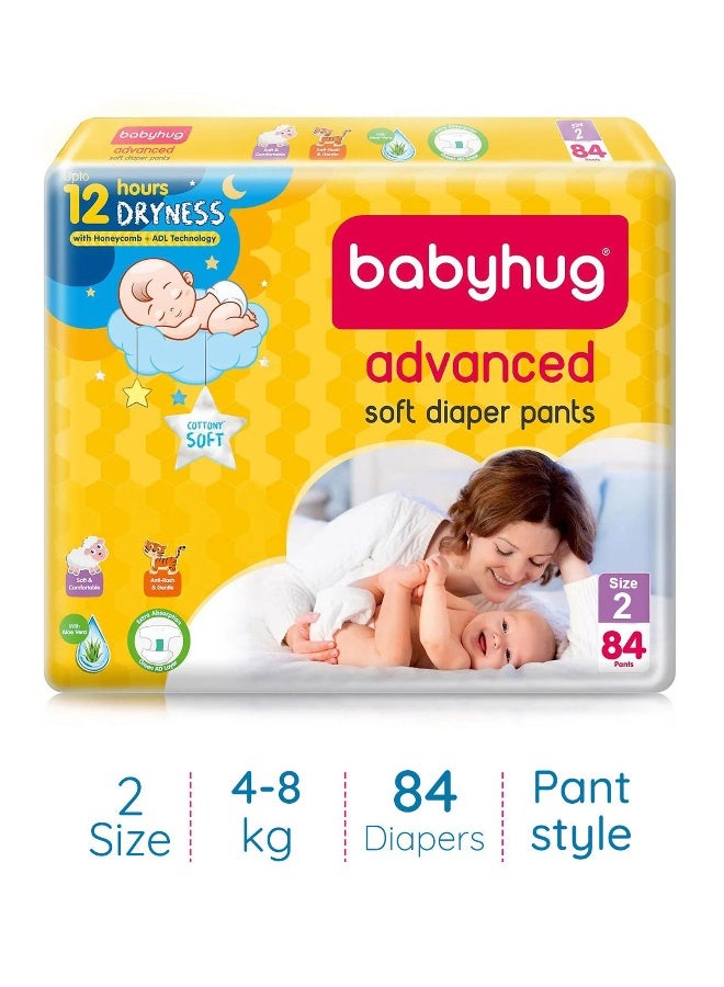 babyhug حفاضات بأسلوب السروال المتقدم حجم 2 - 84 قطعة - Image 1