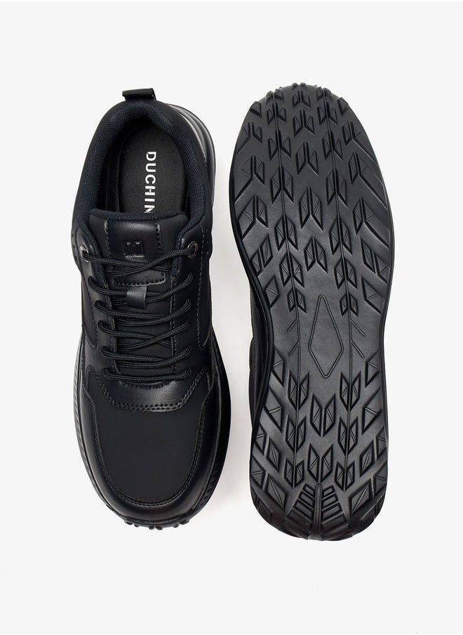 DUCHINI Men's Solid Sneakers with Lace-Up Closure  - Image 4