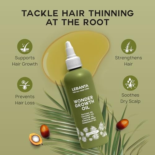 Lebanta Batana Oil For Hair Growth - 100% Pure, Raw & Natural Blend With Organic Castor, Pumpkin Seed, Coconut and Rosemary Oil - Thicker, Stronger Hair Gifts For Men & Women Scalp (1 Pack) - Image 2
