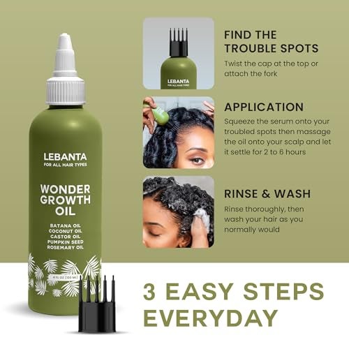 Lebanta Batana Oil For Hair Growth - 100% Pure, Raw & Natural Blend With Organic Castor, Pumpkin Seed, Coconut and Rosemary Oil - Thicker, Stronger Hair Gifts For Men & Women Scalp (1 Pack) - Image 4