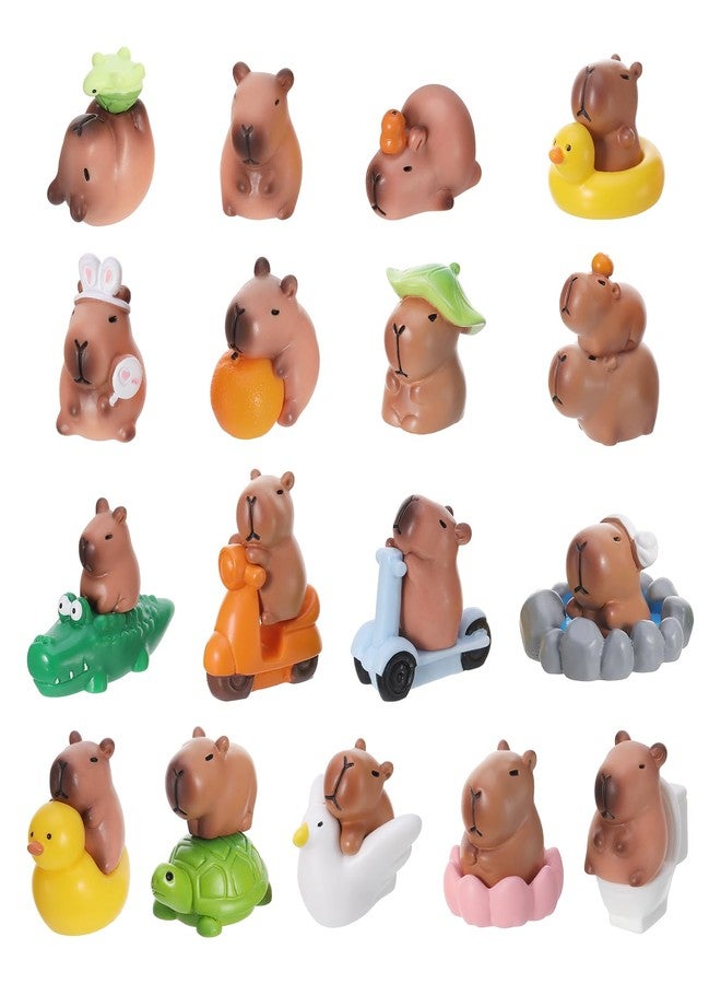 GGSTDDUP 25 Pcs Mini Capybara Figures Set Cute Capybara Figurine Mini Resin Capybaras Resin Animals Miniature Figurines Tiny Animals for Garden Landscape Dollhouse Tabletop Cake Toppers Party Decor - Image 1