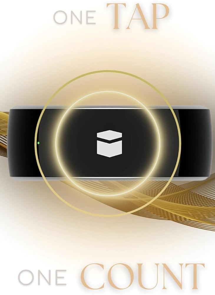 Tasbeeh - Smart Zikr Ring - Modern Tasbeeh Counter with Bluetooth Connectivity, Size 18 - Image 1