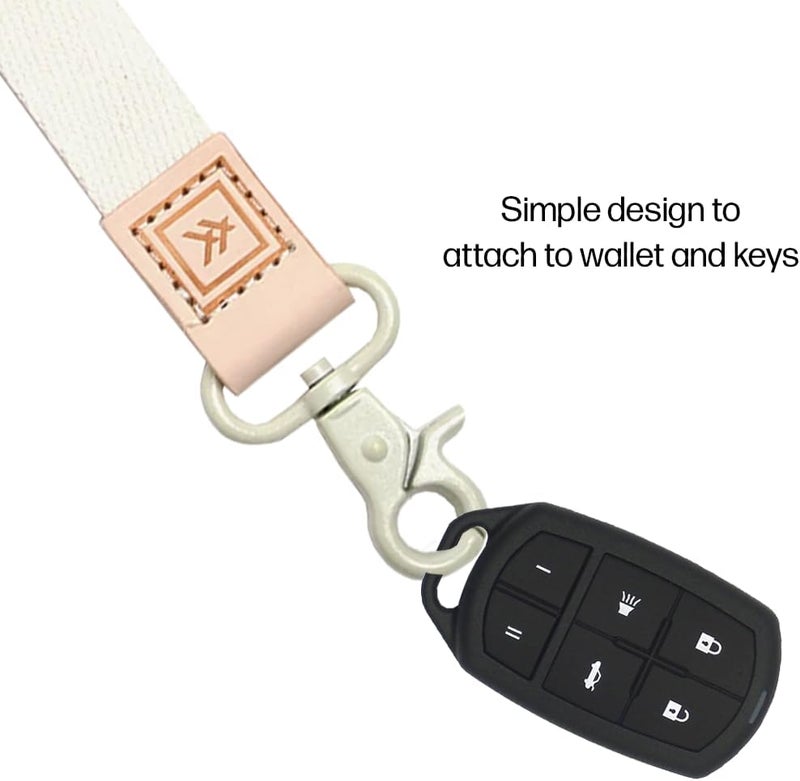 Thread Wallets Wrist Lanyard Strap for Men & Women, KeyChain Wristlet, Wristlet Keychain for Badge, Wallet, and Phone Wrist Strap, Wristlet Strap for ID Badge (Off White) - Image 2