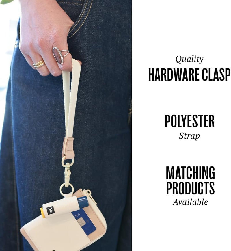 Thread Wallets Wrist Lanyard Strap for Men & Women, KeyChain Wristlet, Wristlet Keychain for Badge, Wallet, and Phone Wrist Strap, Wristlet Strap for ID Badge (Off White) - Image 1