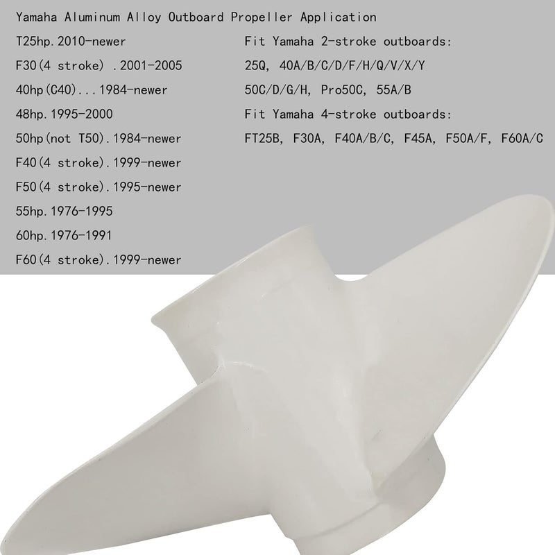 DLNIG 11 3/8x12-G Aluminum Propeller for Yamaha Outboard Engines 25HP-60HP - Image 5