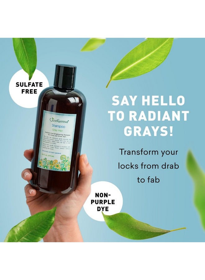 Just Nutritive Just Nutritive Gray Hair Shampoo | Gray Hair Treatment | Just Natural Hair Care | Natural Shampoo 16 Oz  - Image 4