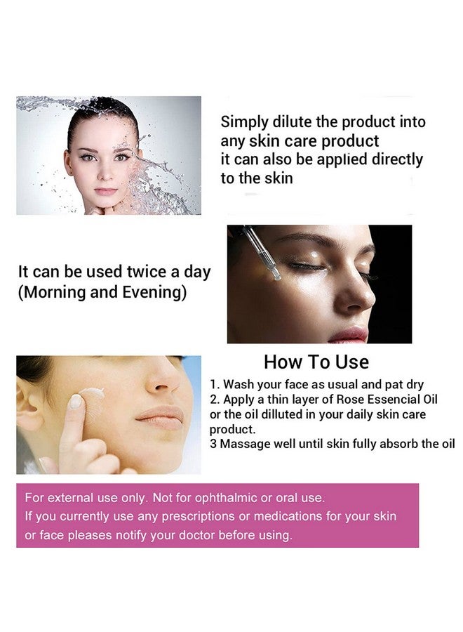 SOLOTREE Rose Essential Oil, Face Rose Oil, Moisturizer Rose Oil, Anti Ageing & Anti Wrinkle Serum, Rose oil for Face, Skin Care, 1 oz (30ml) - Image 4