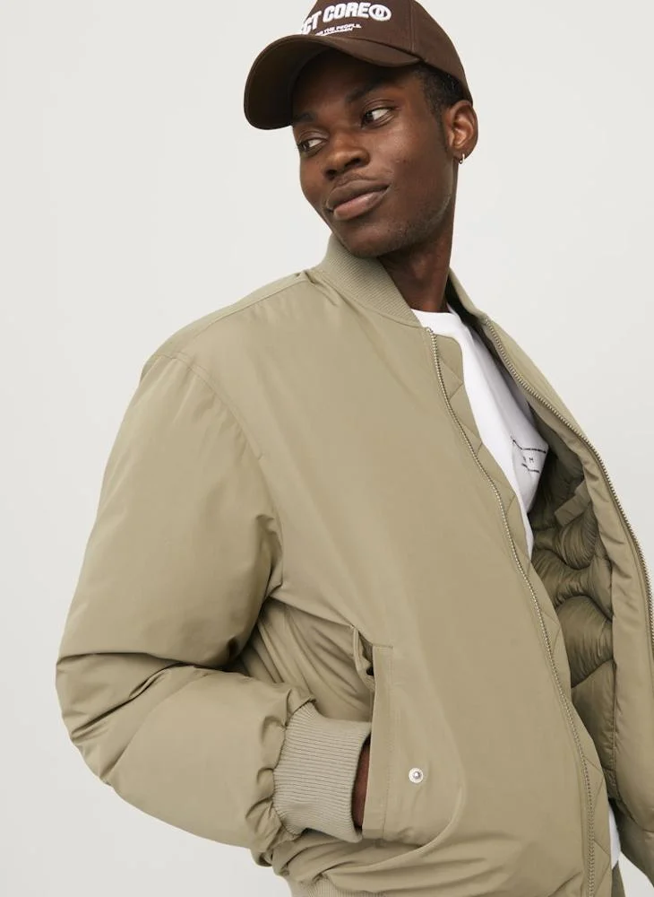 JACK & JONES Zip Through Pocket Detail Jacket