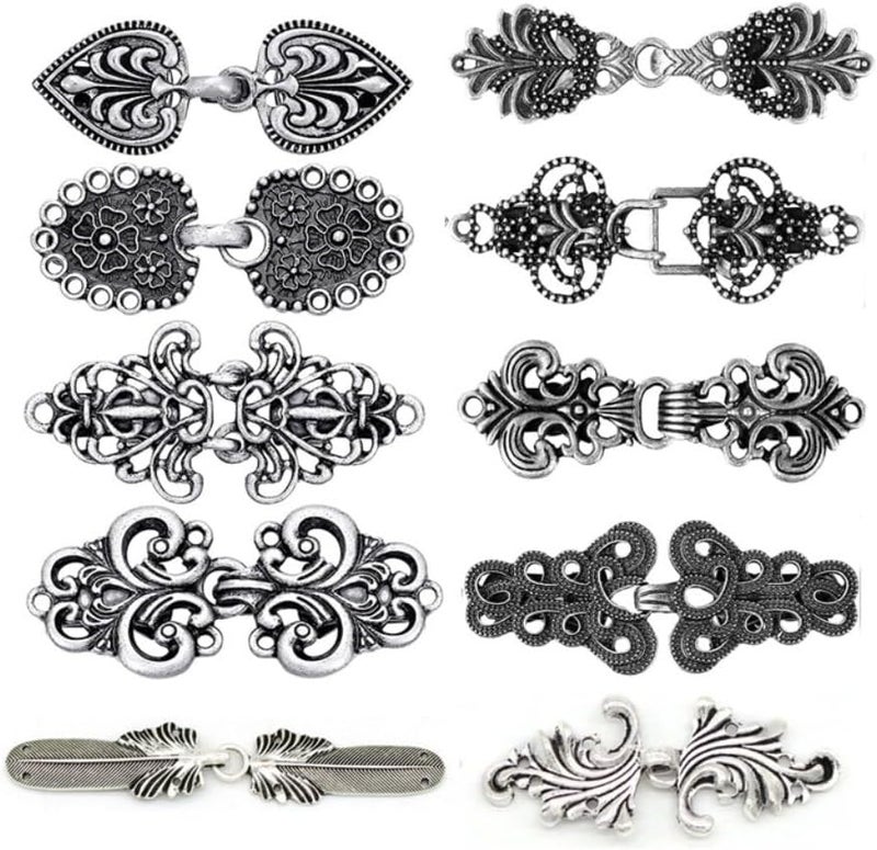 4pcs Shawl Clips Set, Vintage Cardigan Collar Clips Dress Shirt Brooch for Women Cape Cloak Cinch Closure Clip(Deep Gold) - Image 2