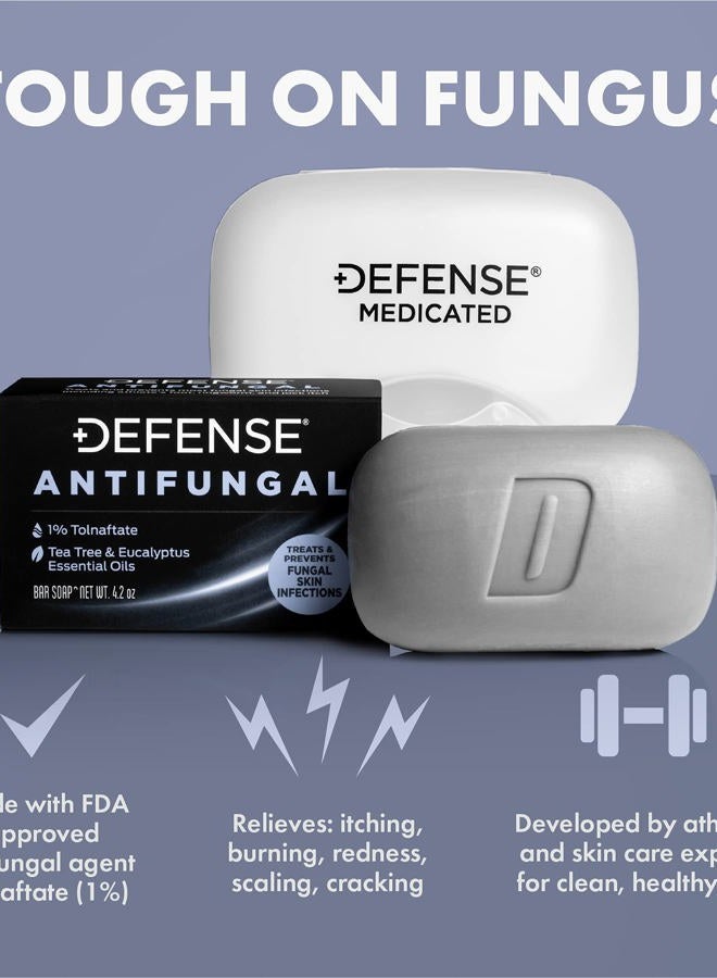Health Concerns Defense Antifungal Bar Soap | Jock Itch, Ringworm, Athlete's Foot, Skin Fungus | Medicated Anti Fungal Treatment (One Bar with Snap-Tight Case) - Image 5