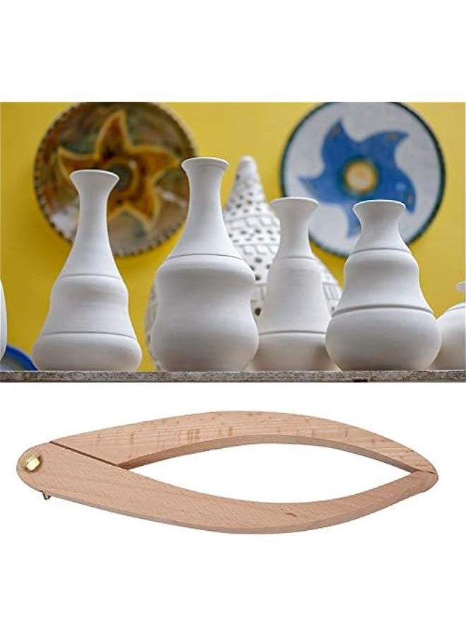 Generic - Pottery Tools, Measuring Tool Pottery Tools for Ceramic Measurement Caliper Wooden Ruler Positioning Distance (10 inch Wooden Caliper) - Image 1