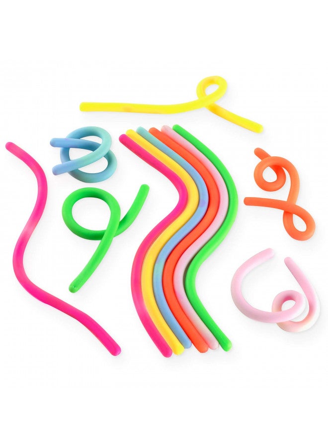 Super Z Outlet Stretchy Jelly String Noodles Thin Rubber Fidget Sensory Toys Set (9.5" to 5 Feet) Calming Relaxing Children Birthday Party Favors and Prizes (12 Pack) - Image 3